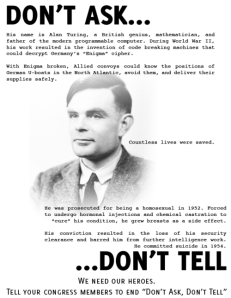 Alan Turing don't ask don't tell